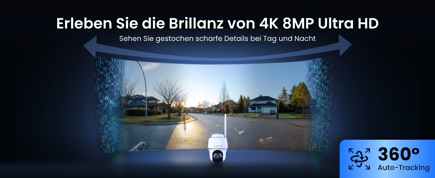 Reolink Argus PT Ultra Solar-Akku-Kamera mit Solarpanel, 4K – Detail 1