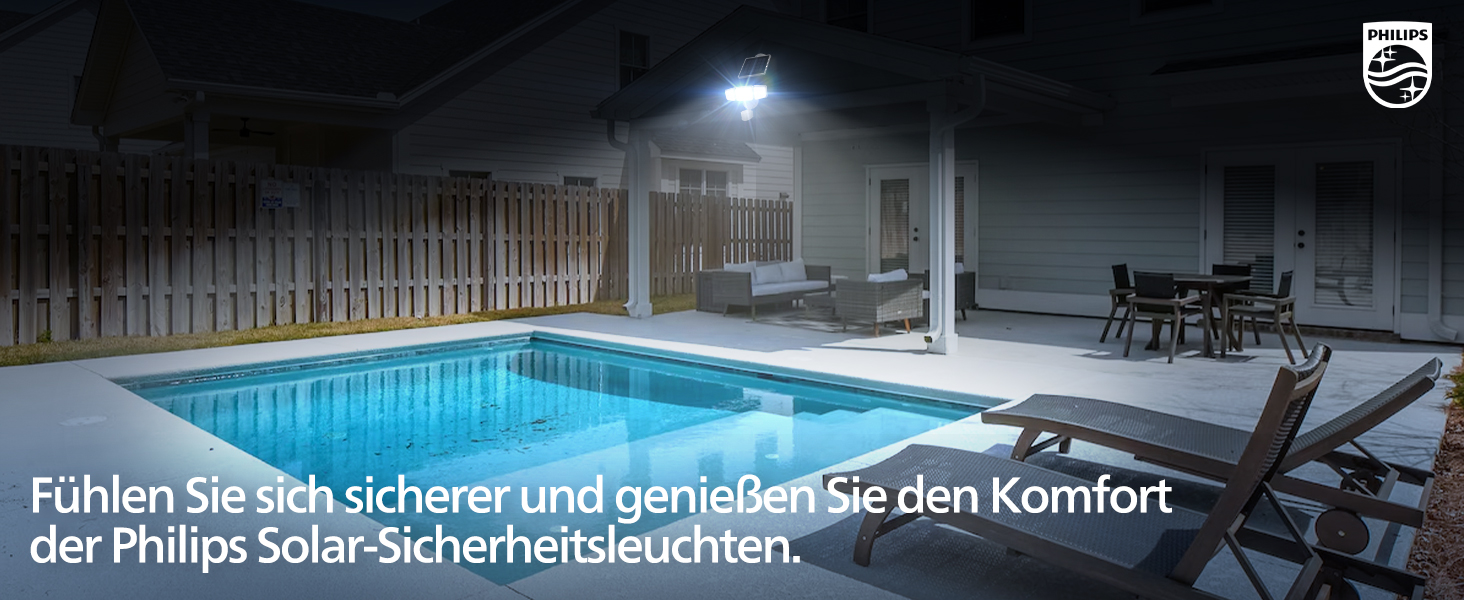 Philips Solarstrahler mit Bewegungsmelder und separatem Solarpanel – Detail 14