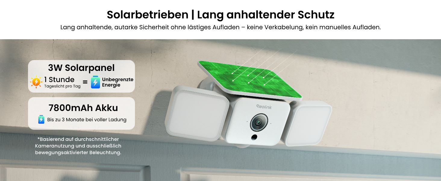 Reolink Solar Floodlight Cam 2K Flutlicht-Kamera mit Solarpanel – Detail 4