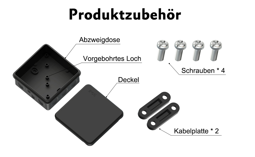 TEMOLink IP65 Abzweigdose 88 x 88 mm, 2 Stück – Detail 2