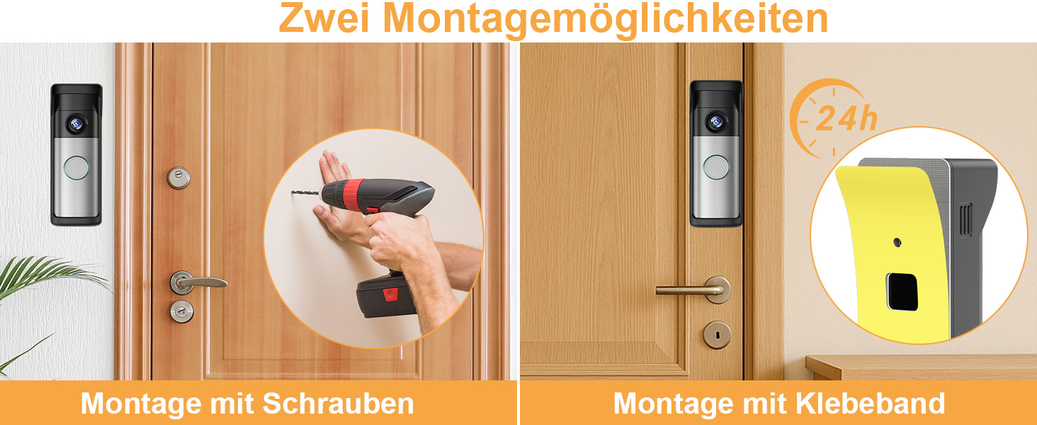 Pyfhy selbstklebende Halterung für Ring Türklingel – Detail 5