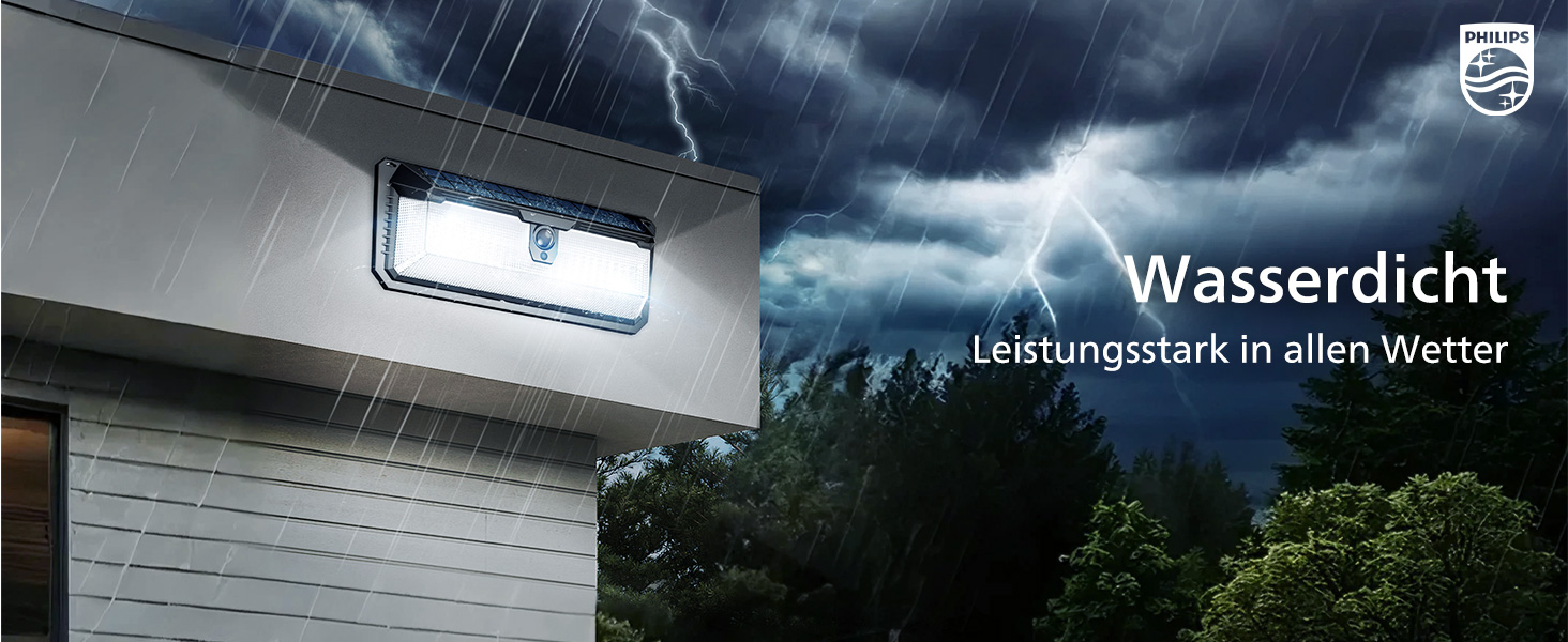 Philips Solarlampe Aussen mit Bewegungsmelder, 258 LEDs, 29,2 cm – Detail 2