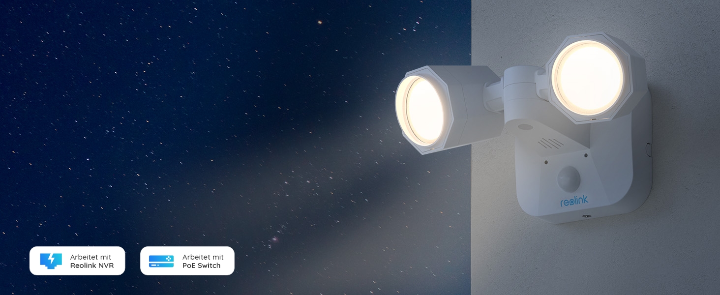 Reolink Floodlight PoE Flutlicht mit zwei Köpfen und PIR-Sensor – Detail 1