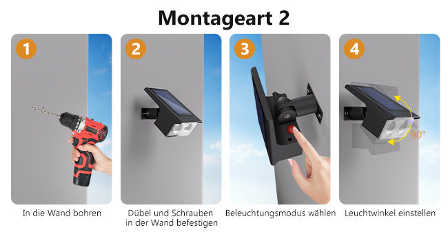 btfarm Solarlampe mit Bewegungsmelder für Aussen – Detail 7