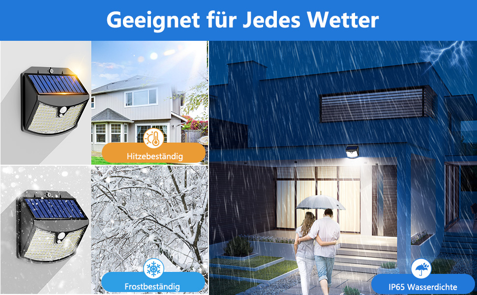Giliwosy Solar-Wandleuchte für Aussen mit Bewegungsmelder, Kaltweiss – Detail 3
