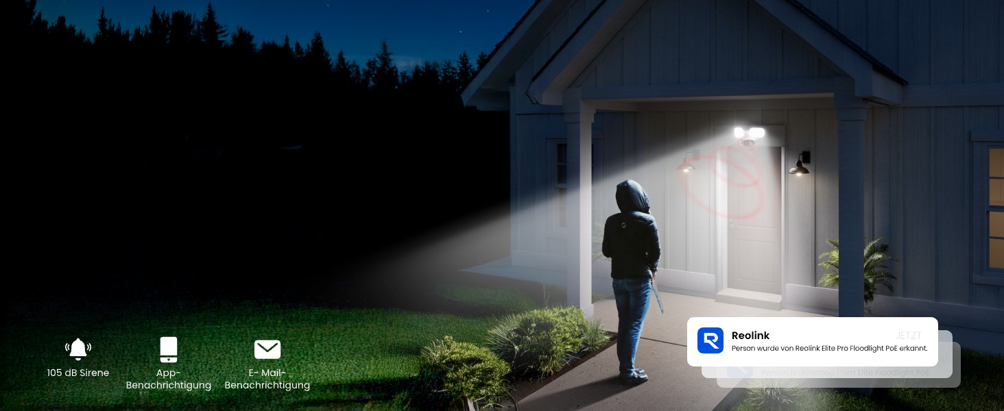 Reolink Elite Pro Floodlight PoE 16MP Kamera mit Flutlicht und 180°-Panorama – Detail 5