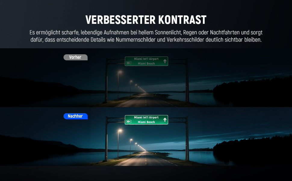 NEEWER 40 mm CPL-Polfilter für Vantrue-Dashcam – Detail 4