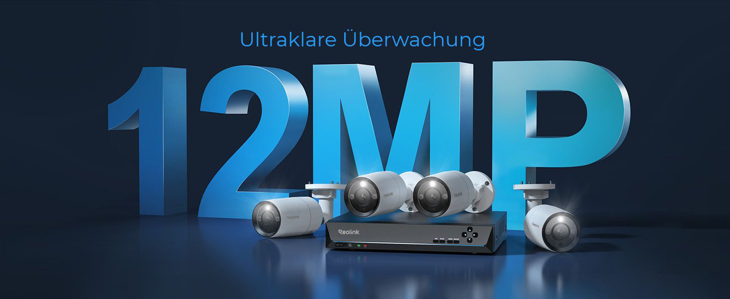 Reolink RLK8-1200B4-A 12MP PoE-Überwachungsset mit vier Bullet-Kameras und 8-Kanal-NVR – Detail 1