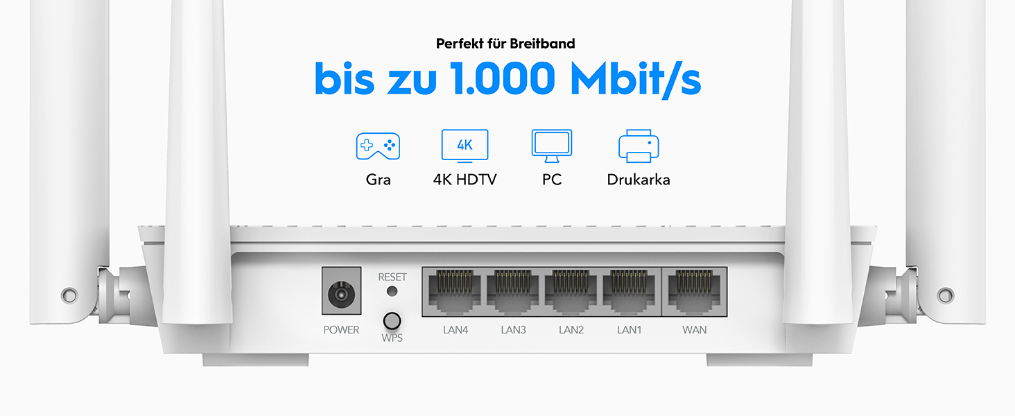 Cudy WR3000S WLAN-Router Wi-Fi 6 AX3000 mit fünf Gigabit-Anschlüssen – Detail 5