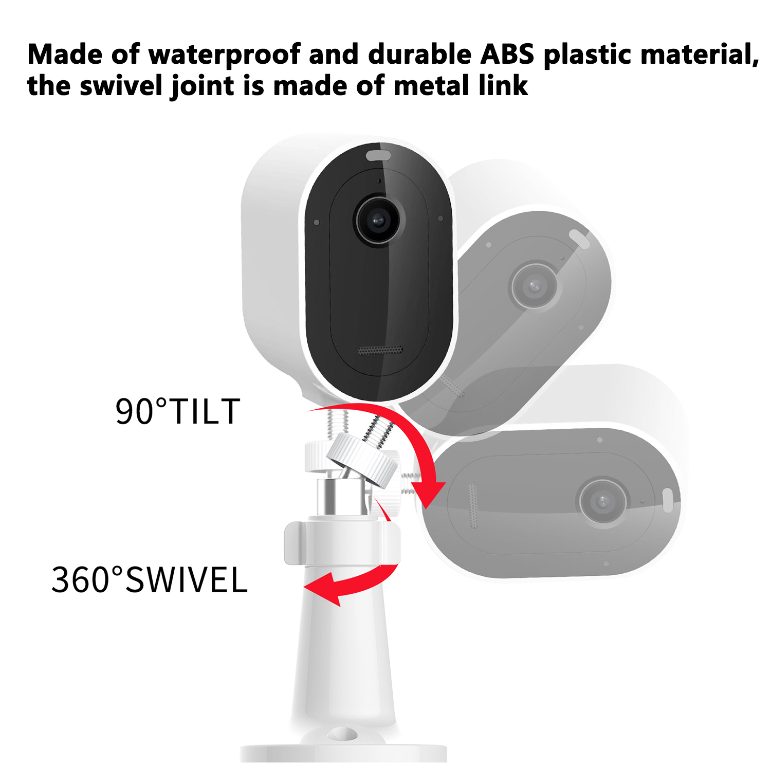 Tyeyober Wandhalterung für Ring Kamera, 360° einstellbar, 1, 2 oder 3 Stück – Detail 3