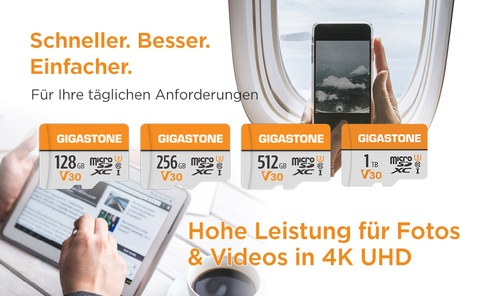 Gigastone 128GB microSDXC 2er-Pack mit SD-Adaptern – Detail 3
