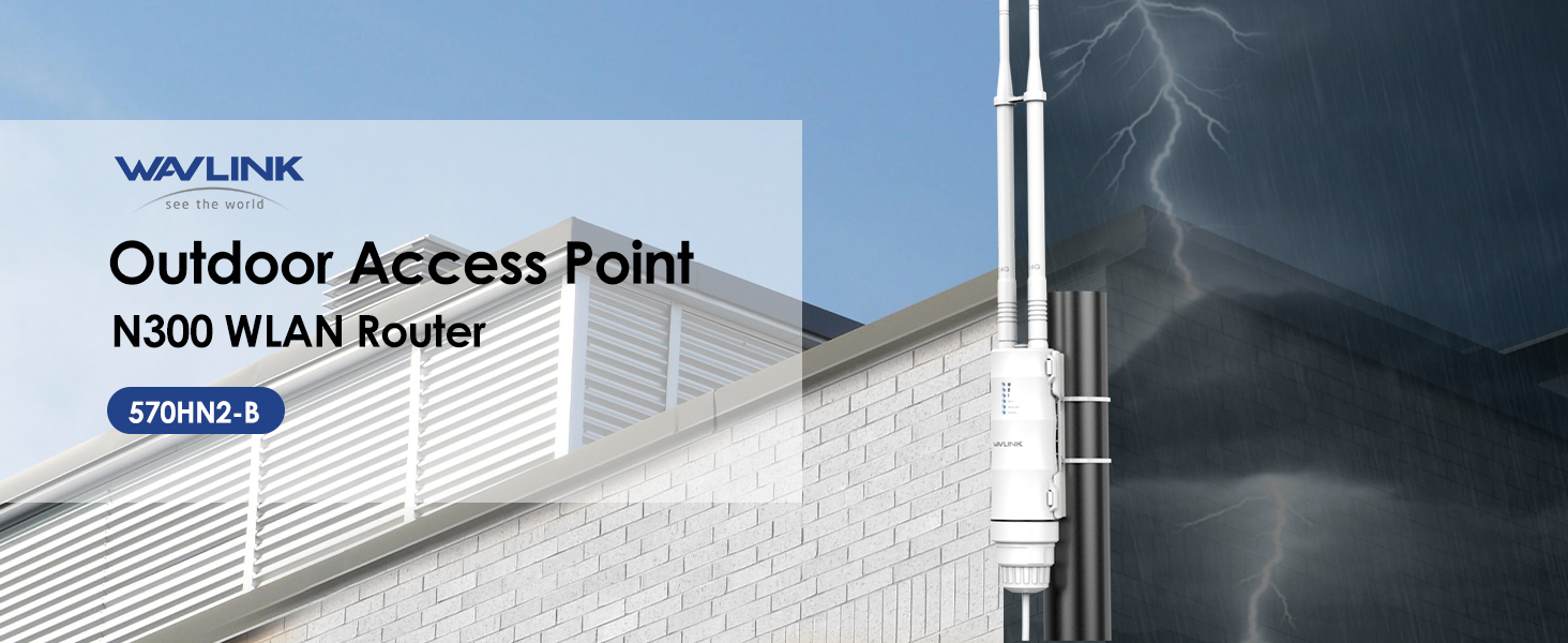 WAVLINK N300 Outdoor WLAN Repeater – Detail 1
