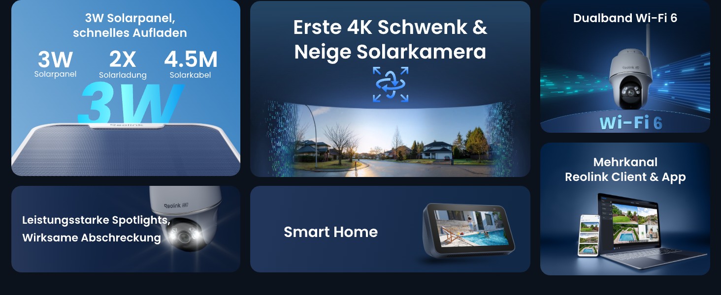 Reolink Argus PT Ultra Solar-Akku-Kamera mit Solarpanel, 4K – Detail 3