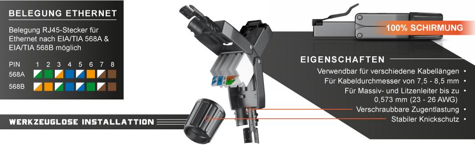 CSL feldkonfektionierbarer RJ45-Stecker Cat6/7, 4 Stück – Detail 2