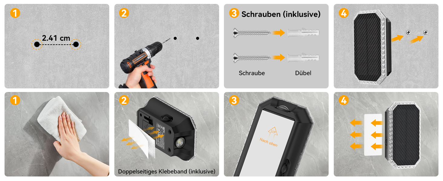 TECKNET Solar Wandleuchte mit Up-&-Down-Licht für Aussen – Detail 4