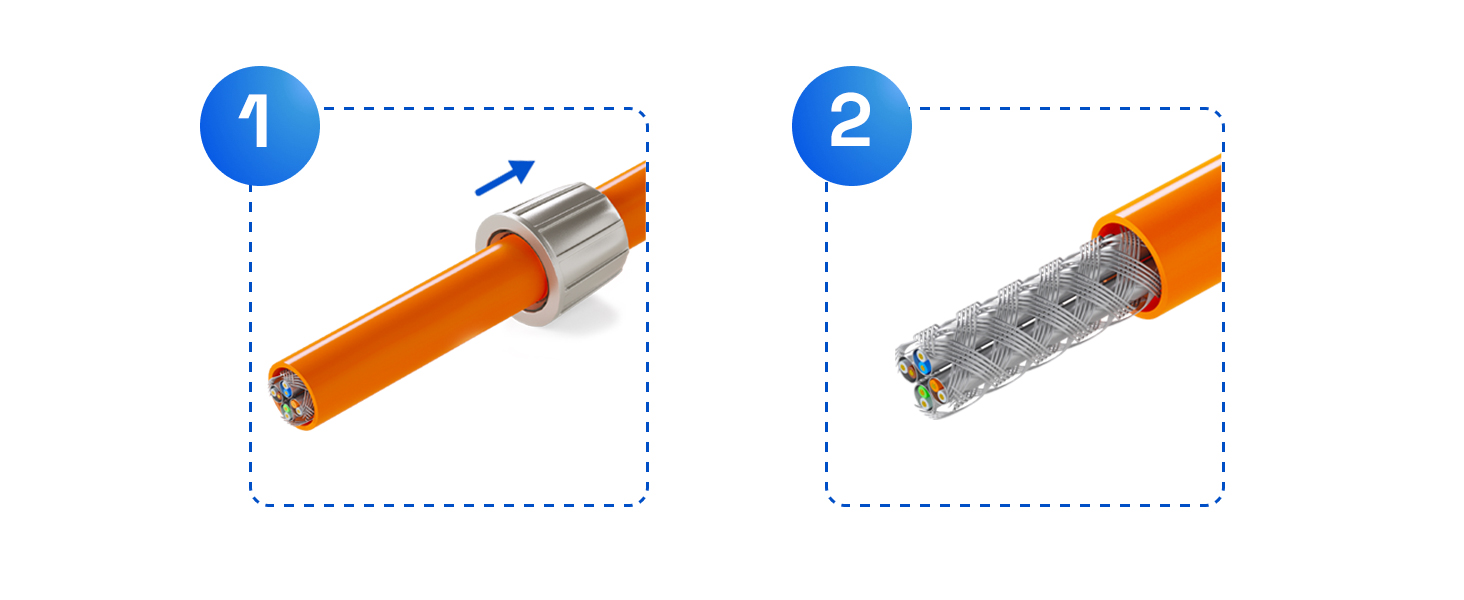 HB-DIGITAL CAT 7 RJ45 Stecker, 4 Stück, Zinkdruckguss – Detail 6