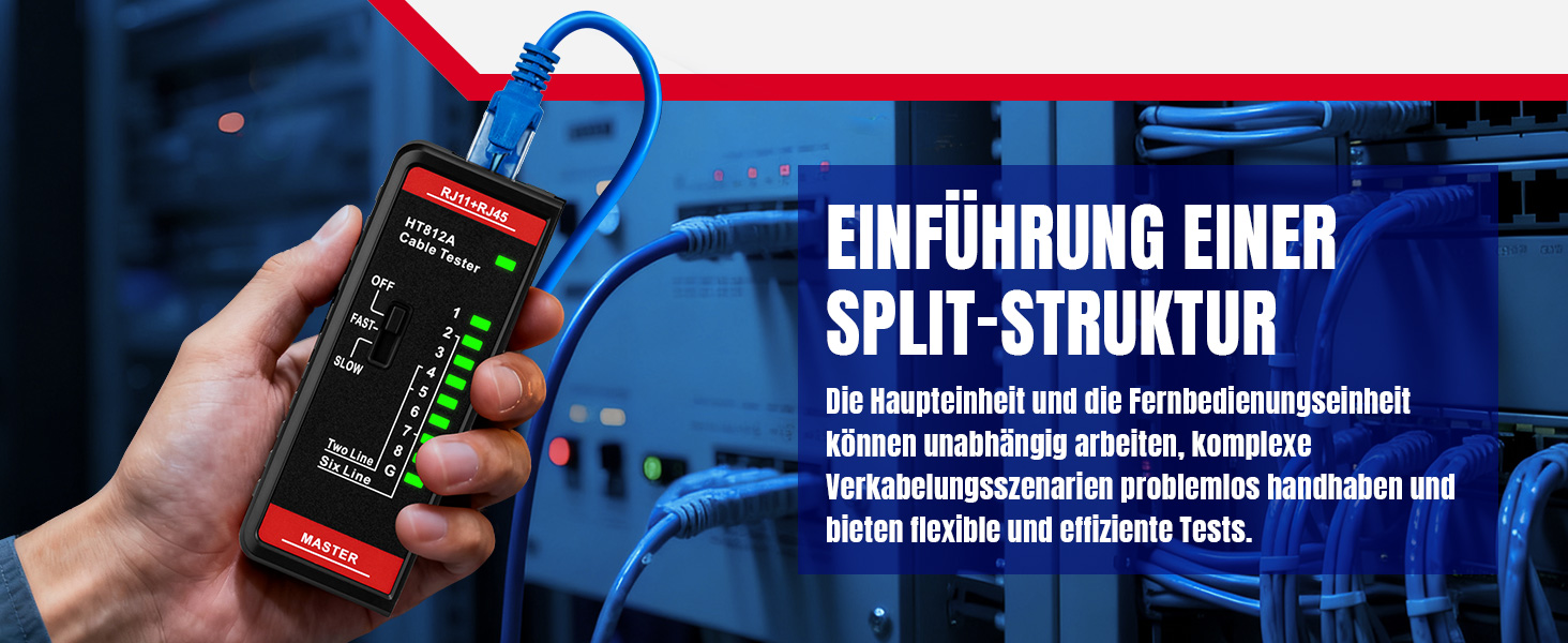 Mcbazel RJ45 RJ11 Netzwerktester Kabeltester – Detail 5