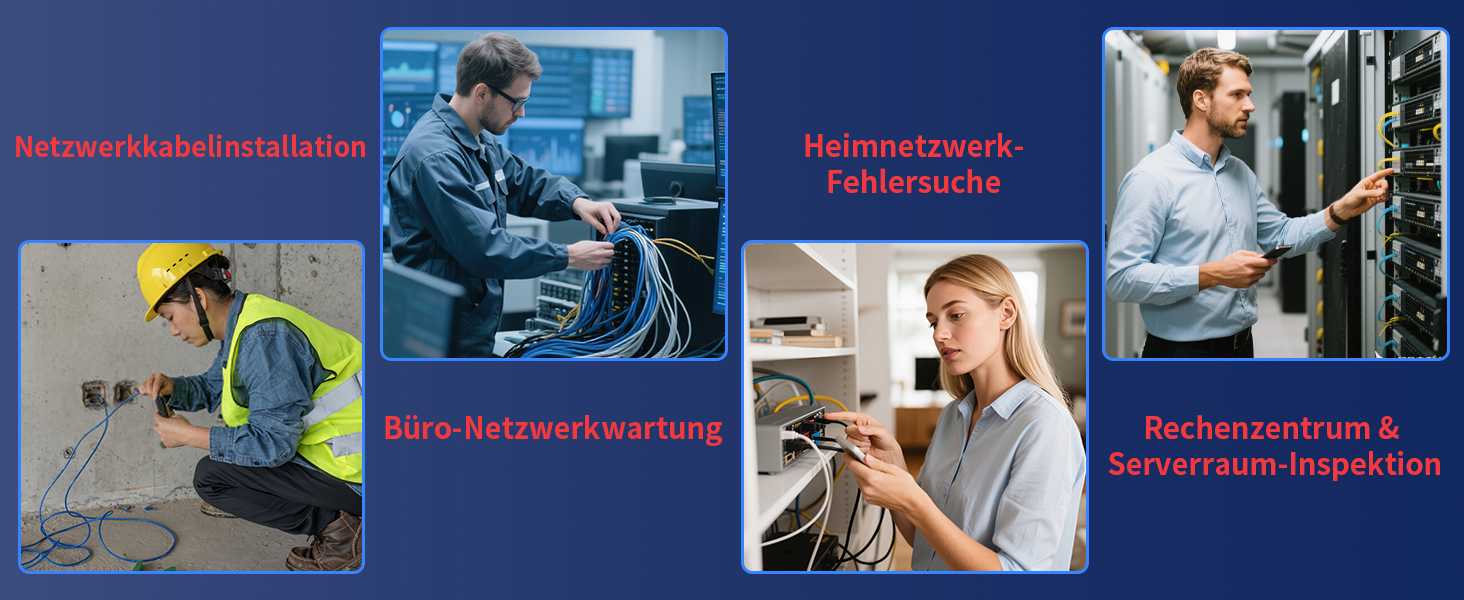 YOJOCK LAN-Tester in Schwarz für RJ45- und RJ11-Kabel – Detail 11
