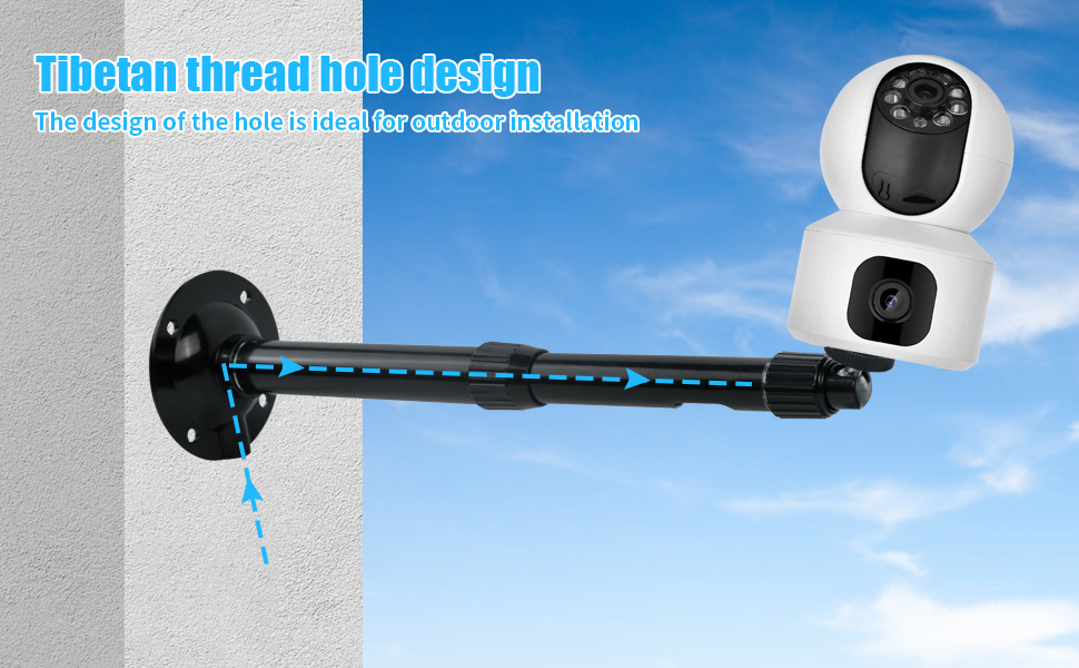 leyomgamz Ausziehbare CCTV-Wand- und Masthalterung, 20 bis 40 cm, Aluminium – Detail 2