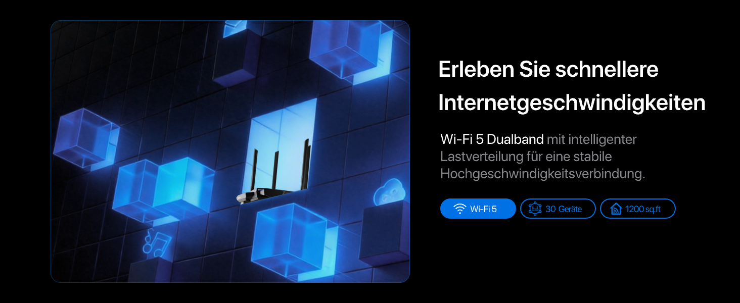 Tenda AC10 Dualband-WLAN-Router – Detail 3