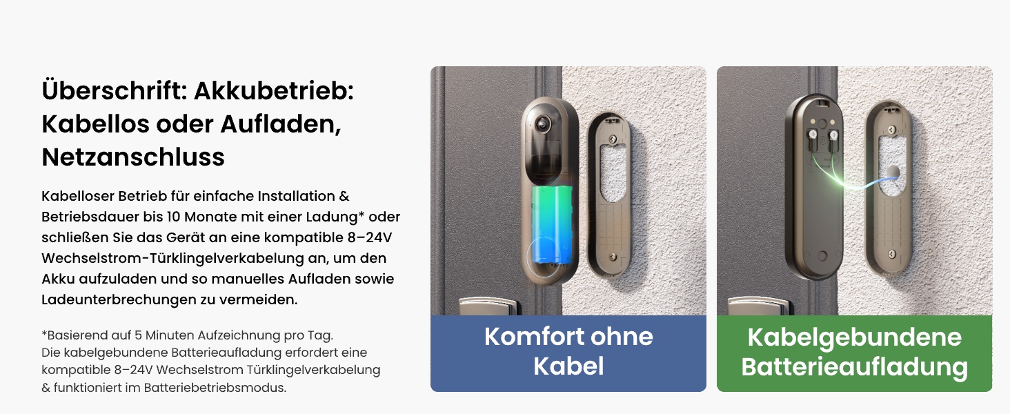 Reolink Akku-Videotürklingel Gen. 2 mit 1:1-Kamera für Haustüren – Detail 5