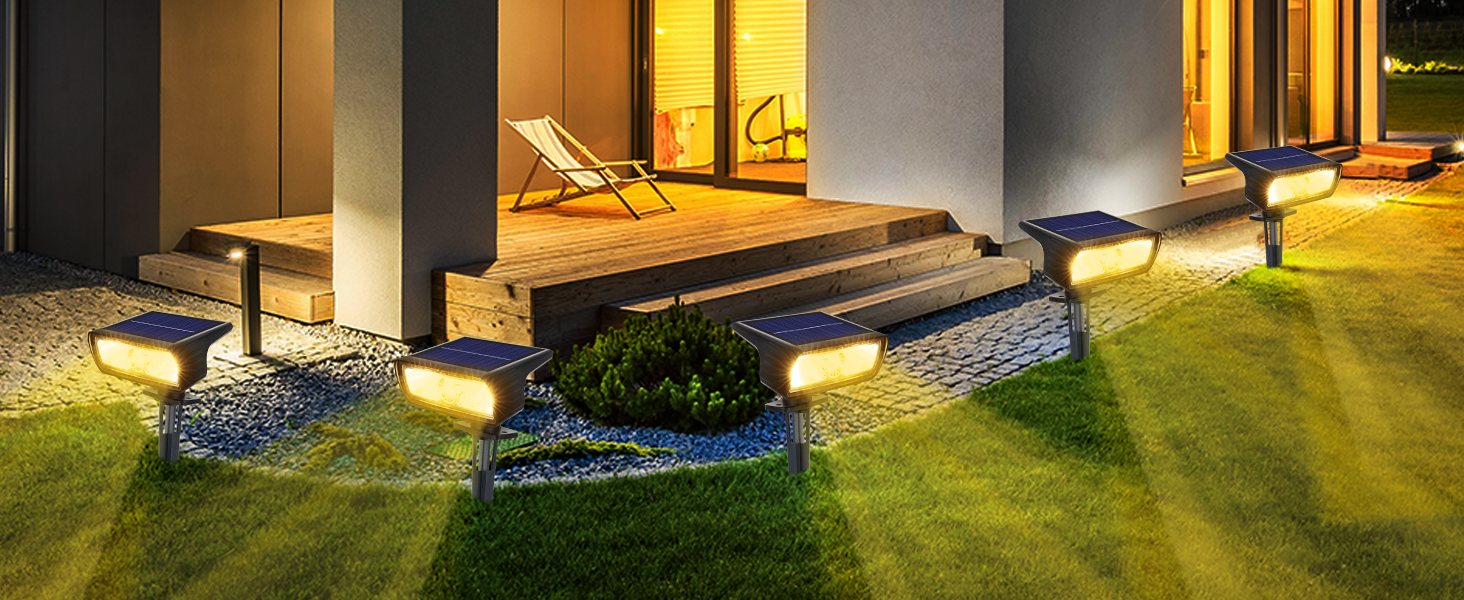 Moxled Solar-Aussenlampen, 4er-Set, 3000 K Warmweiss, 600 lm laut Hersteller. – Detail 4