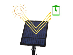 T-SUNUS Solarstrahler gelb im Set für den Garten – Detail 6