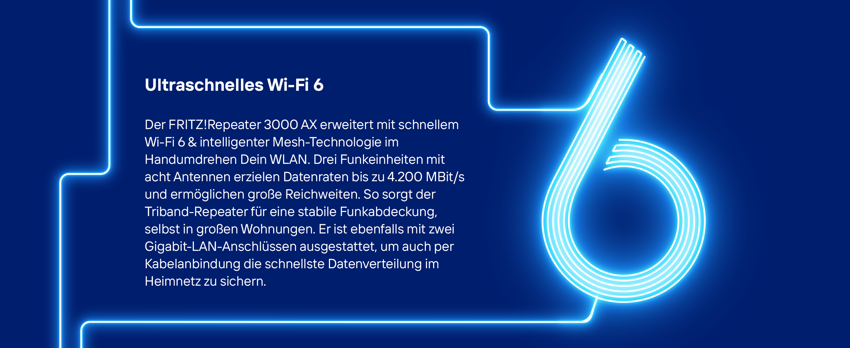 FRITZ!Repeater 3000 AX Mesh-Repeater Wi-Fi 6 Triband – Detail 3