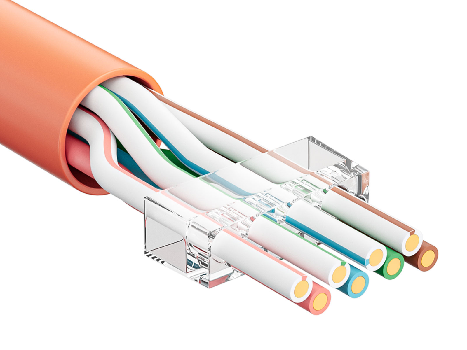iwillink CAT 7 RJ45 Stecker vergoldet geschirmt – Detail 3