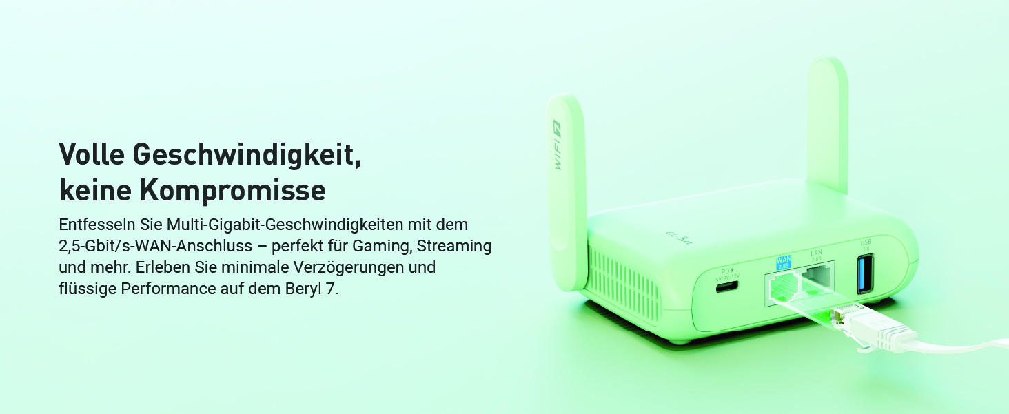 GL.iNet Beryl 7 (GL-MT3600BE) Wi-Fi-7-Reiserouter – Detail 5