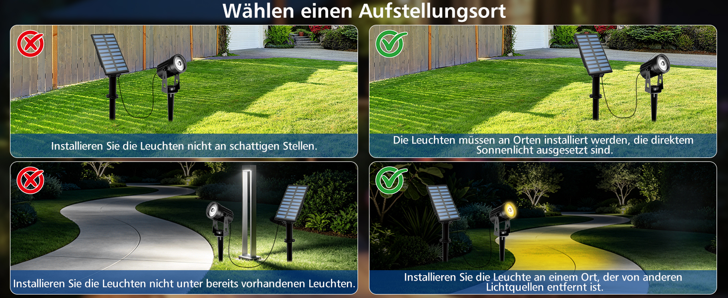 T-SUNUS Solarstrahler gelb für den Aussenbereich Garten – Detail 4