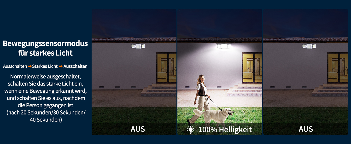 INTELAMP Solarstrahler mit Bewegungsmelder und Fernbedienung für Aussenbereich – Detail 6