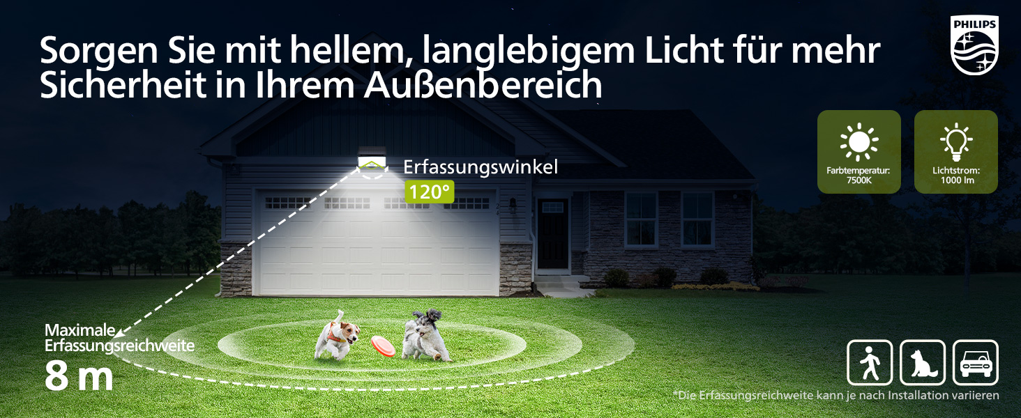 Philips Solarlampe mit 1000 lm und PIR-Bewegungsmelder – Detail 3