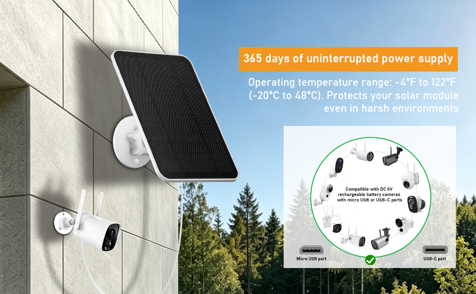 Rhorawill 4 W Solarpanel für Überwachungskamera – Detail 3