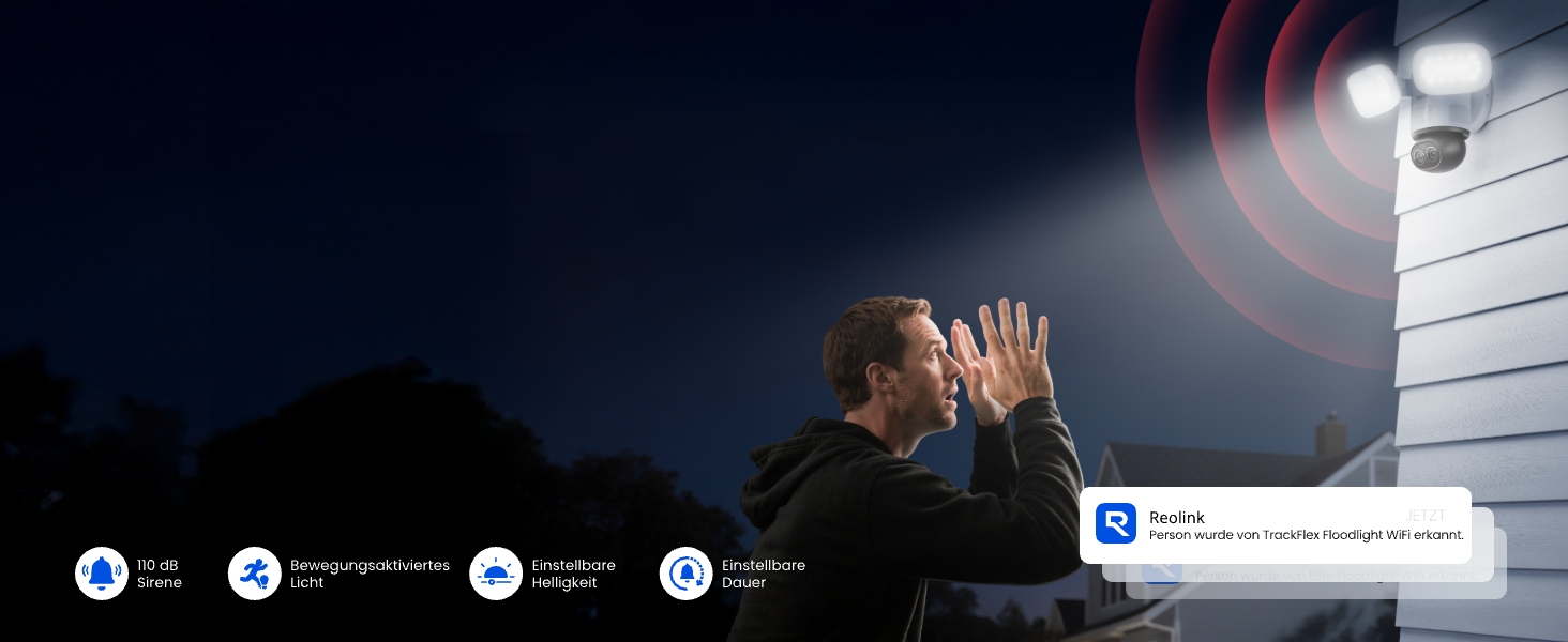 Reolink TrackFlex Floodlight WiFi 4K Aussenkamera mit Flutlicht – Detail 1