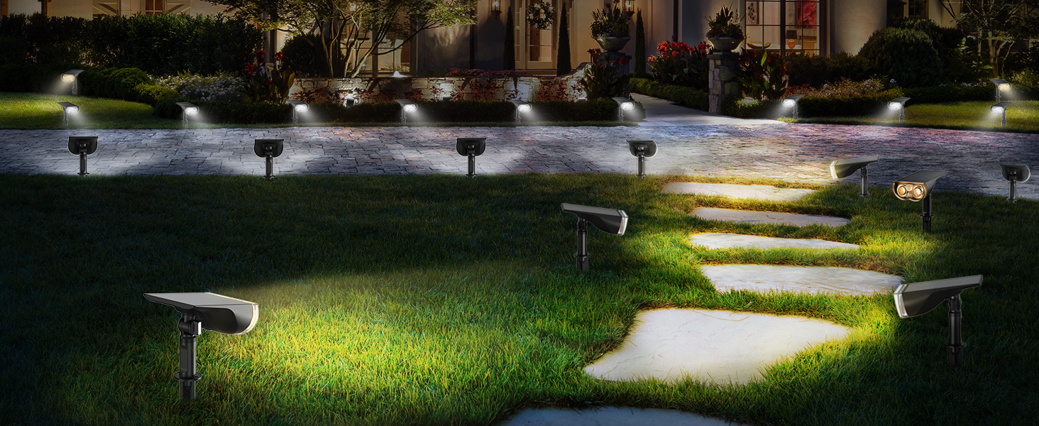 Linkind Solar-Gartenleuchte mit Bewegungsmelder, warm- und kaltweiss – Detail 2