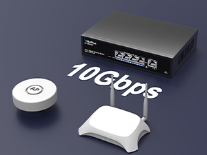 GigaPlus PoE-Switch 5 Port Gigabit, 4 PoE+ Ports, unmanaged, Metallgehäuse – Detail 7