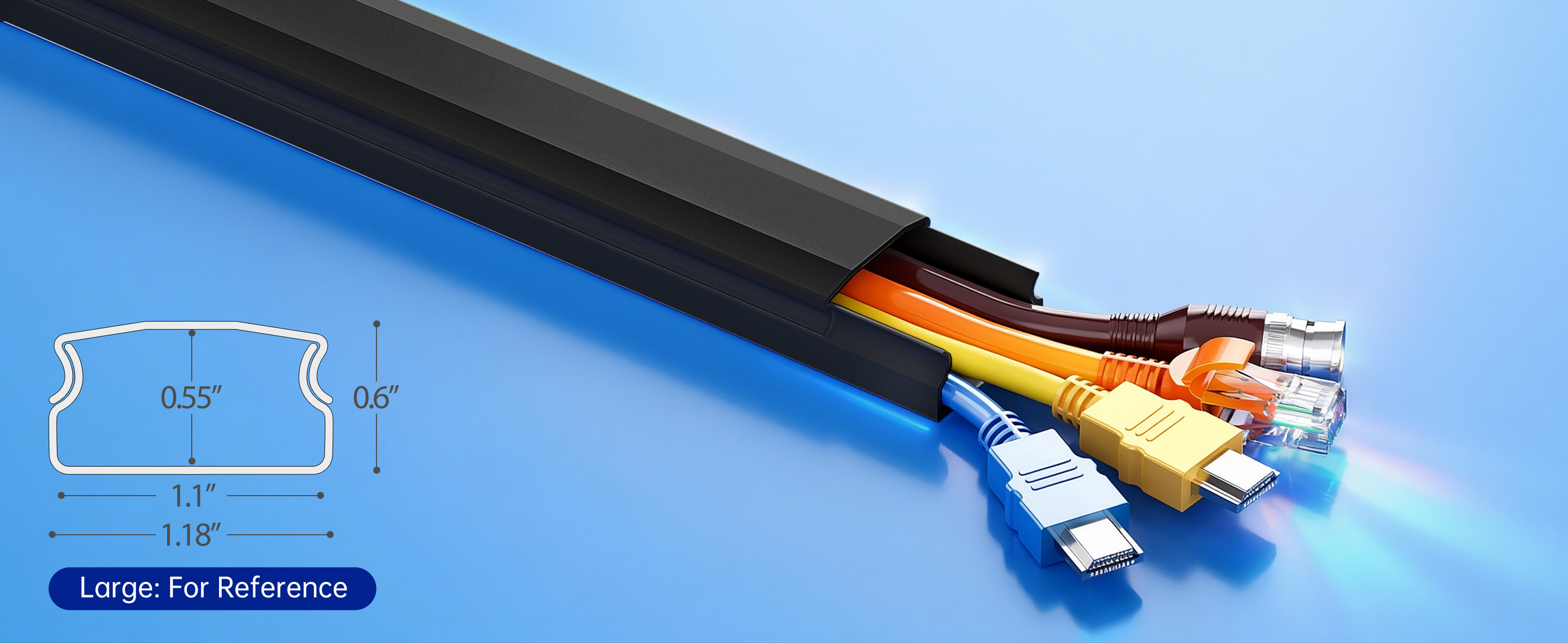 Delamu Kabelkanal 30 x 17 mm selbstklebend aus PVC – Detail 3