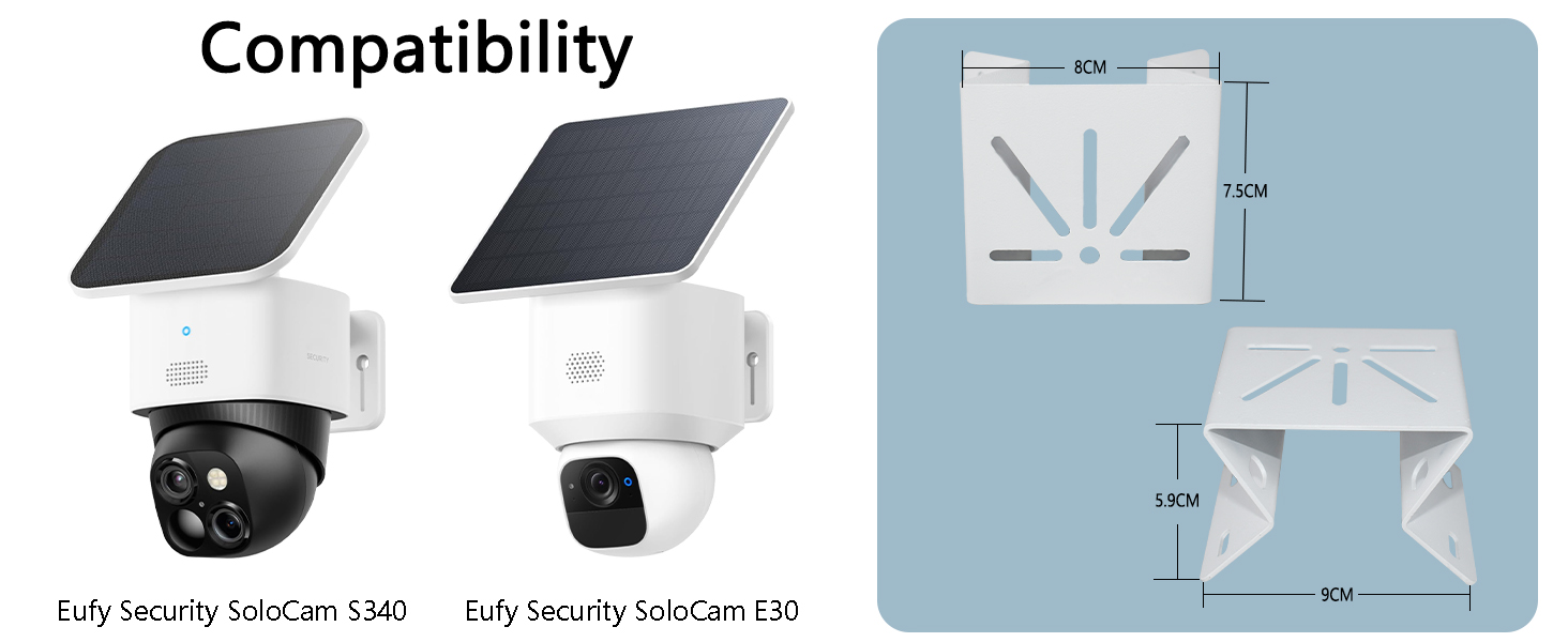 TEKCAM Edelstahl-Eckhalterung für eufy SoloCam, 2 Stück – Detail 2