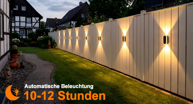 ELLASAY Solar Wandleuchte Aussen Up und Down IP65, 4 bis 10 Stück – Detail 4