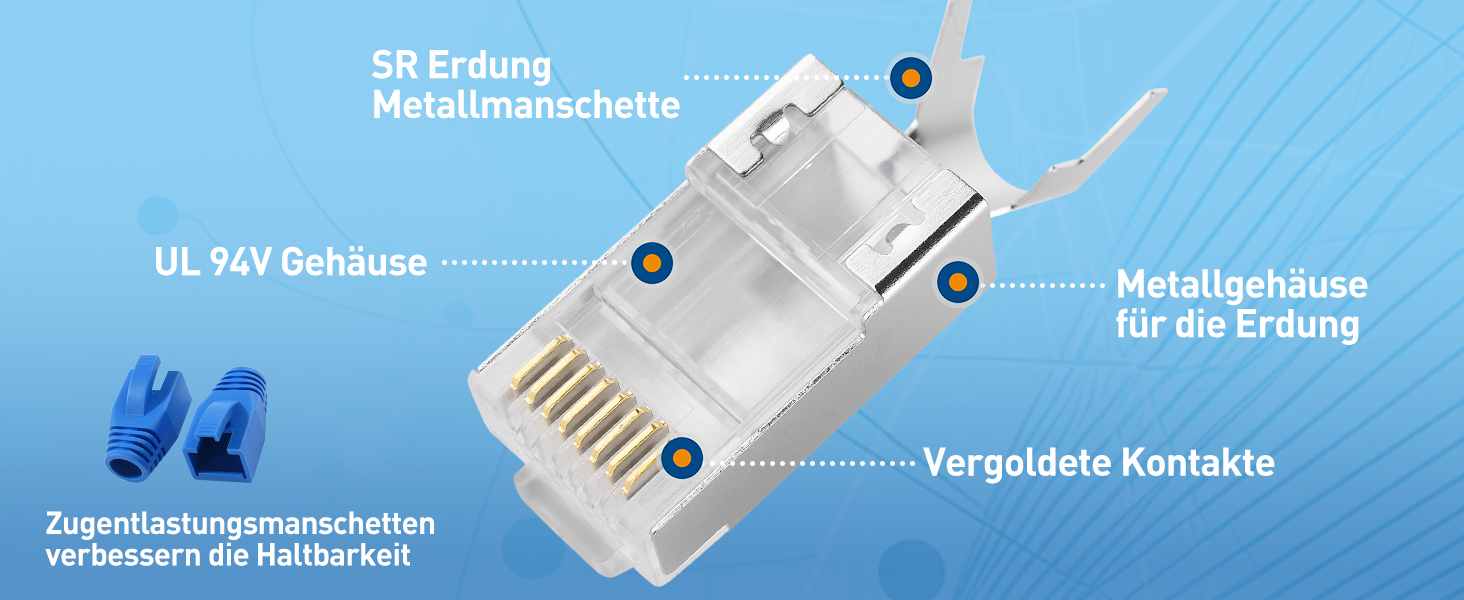 Cable Matters Cat 8 RJ45-Durchgangsstecker – Detail 4