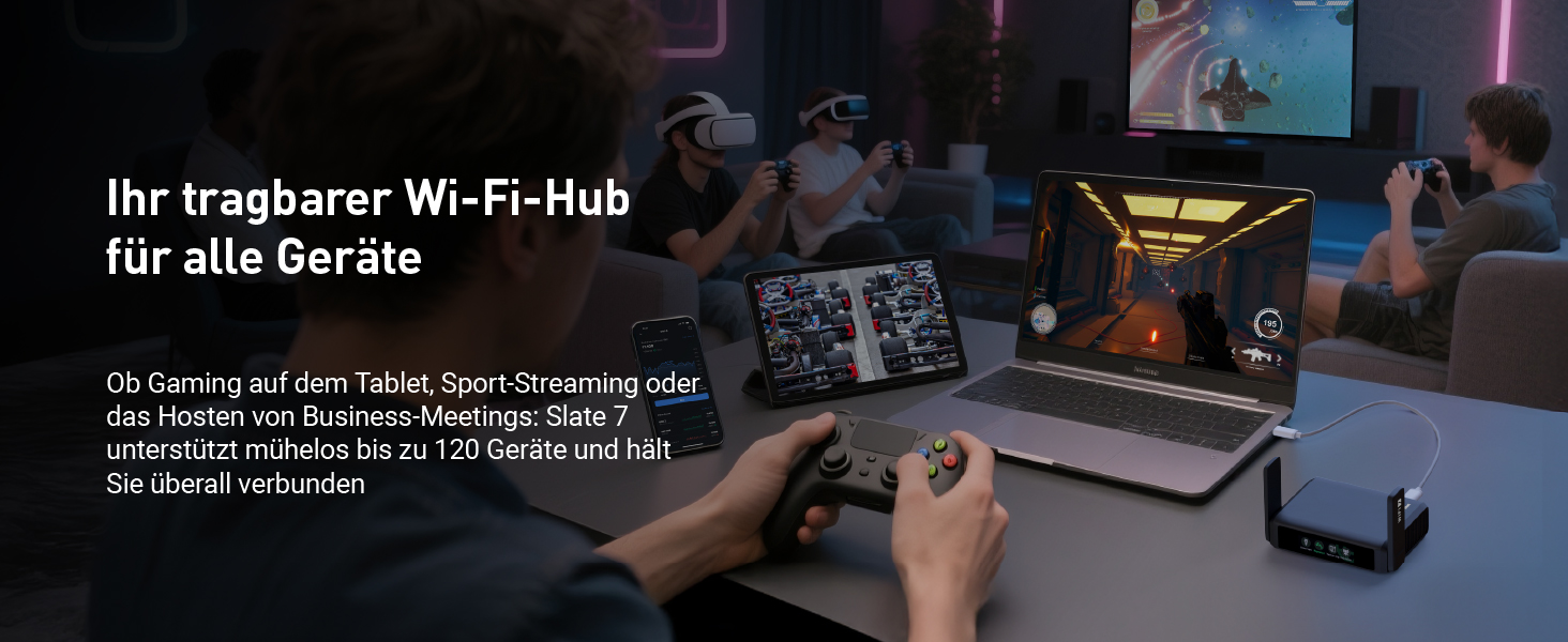 GL.iNet Slate 7 Wi-Fi 7 Reiserouter mit Touchscreen – Detail 4