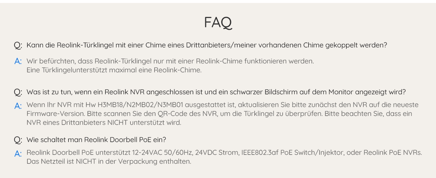 Reolink Video Doorbell PoE Video-Türklingel mit Chime und 180°-Weitwinkel – Detail 8