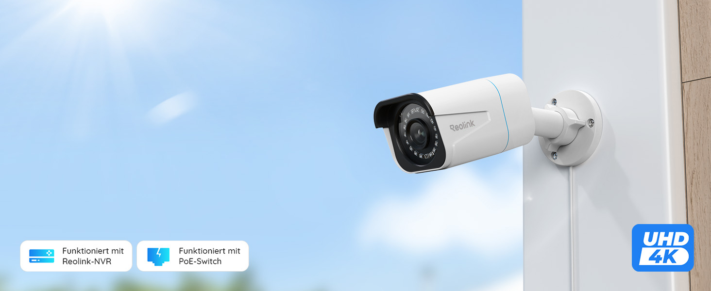 Reolink RLC-810A 4K 8MP PoE Bullet-Kamera für den Aussenbereich – Detail 1