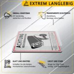 DADAPANGHU 4er-Set Warnschild Videoüberwachung DSGVO, Aluminium 15 x 15 cm – Bild 3