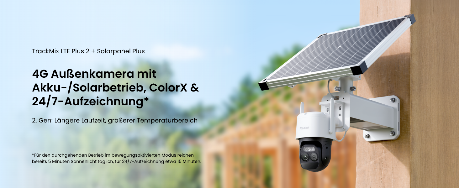 Reolink TrackMix LTE Plus 2 Akku-Kamera mit Solar Panel Plus – Detail 1
