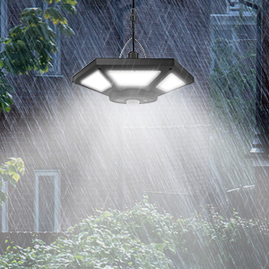 yowin Solar-Strahler mit 180 LEDs, 1000 lm laut Hersteller, Bewegungsmelder und Fernbedienung. – Detail 7
