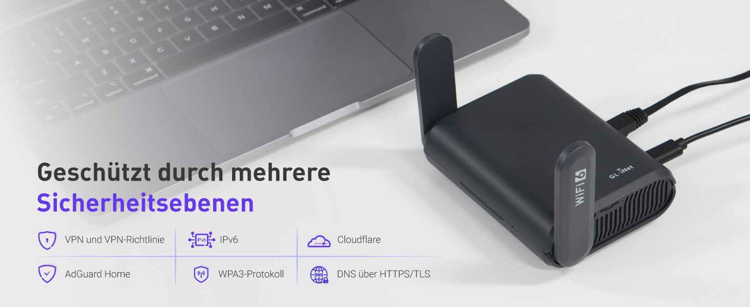 GL.iNet Slate AX Wi-Fi 6 Reiserouter mit VPN – Detail 2