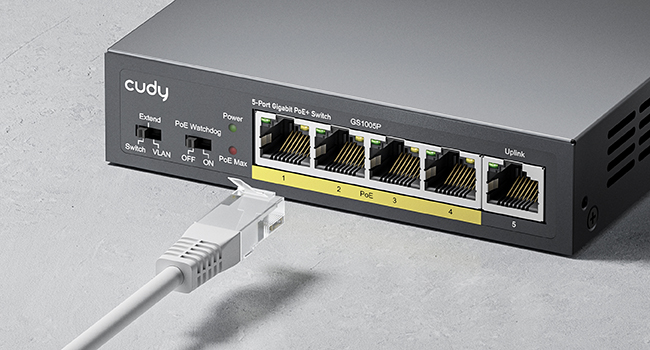 Cudy GS105P PoE+ Switch mit 5 Ports – Detail 8