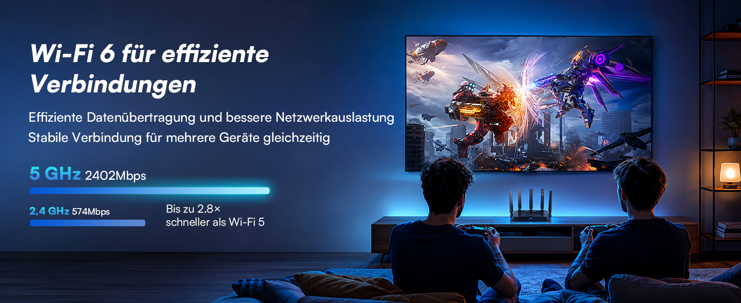 ZTE E2301 AX3000 Wi-Fi 6 WLAN-Router mit fünf Antennen – Detail 3